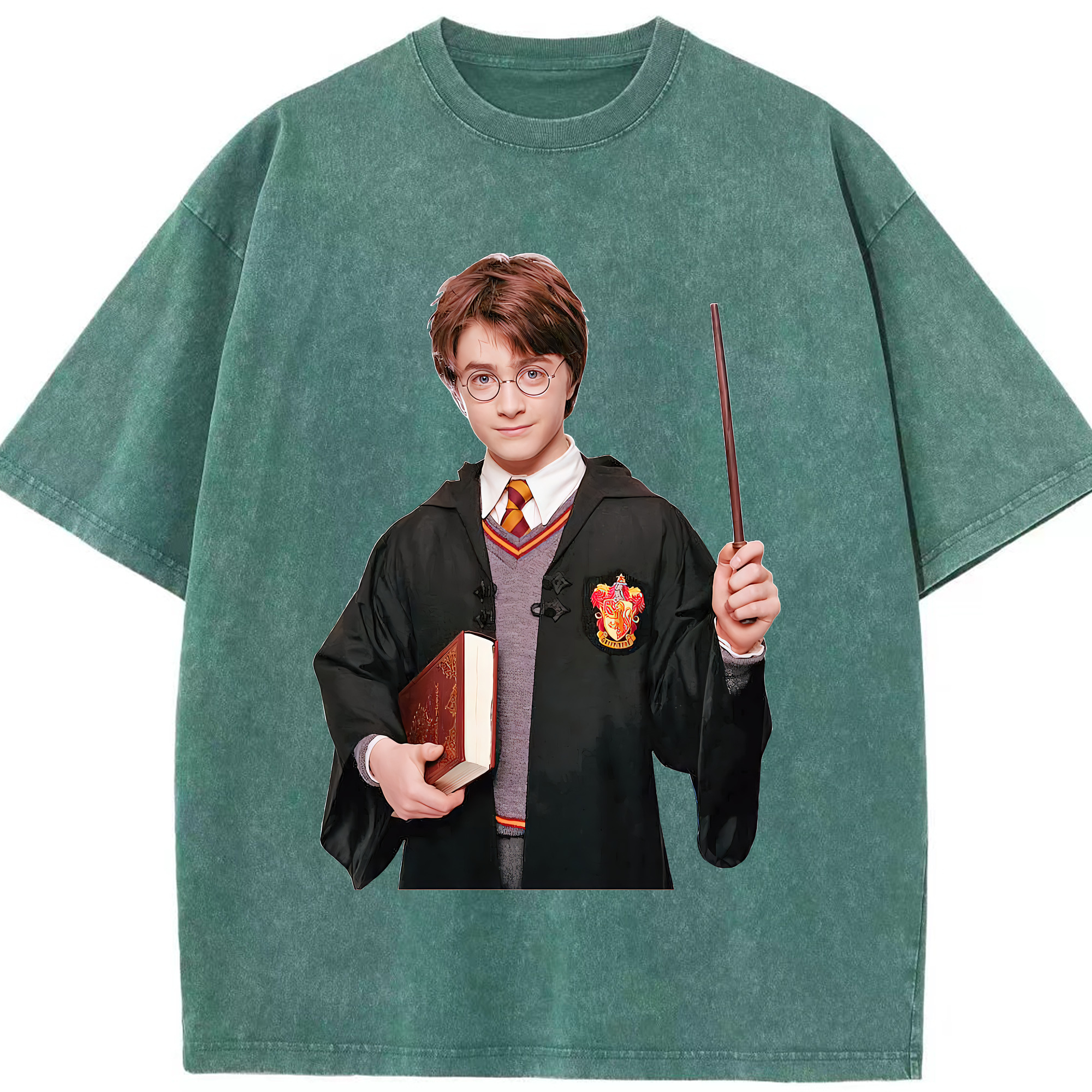 （画像用） Harry Potter ハリー・ポッターシリーズ 綿100% ヴィンテージ風 半袖Tシャツ（フロントプリント）